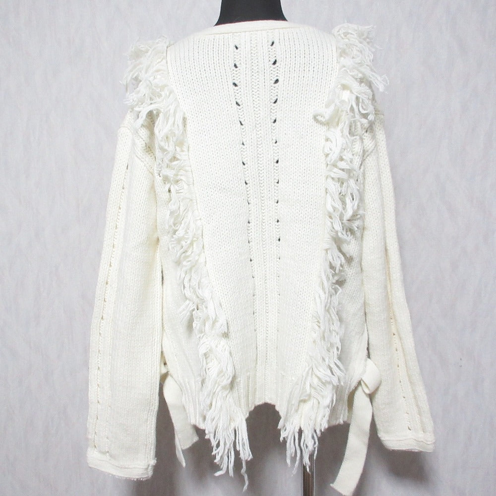 ケイ シラハタ Vネック フリンジ ニット プルオーバー