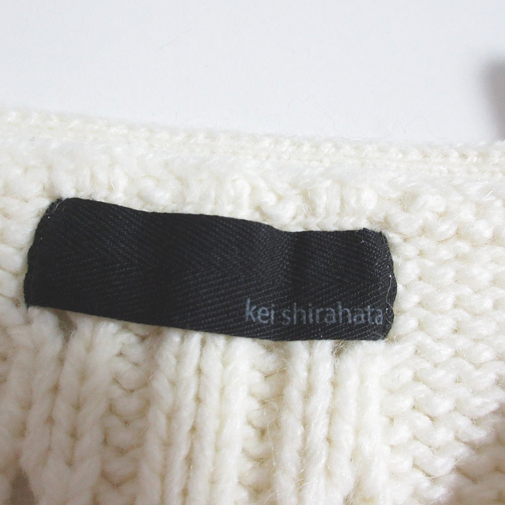 ケイ シラハタ Vネック フリンジ ニット プルオーバー