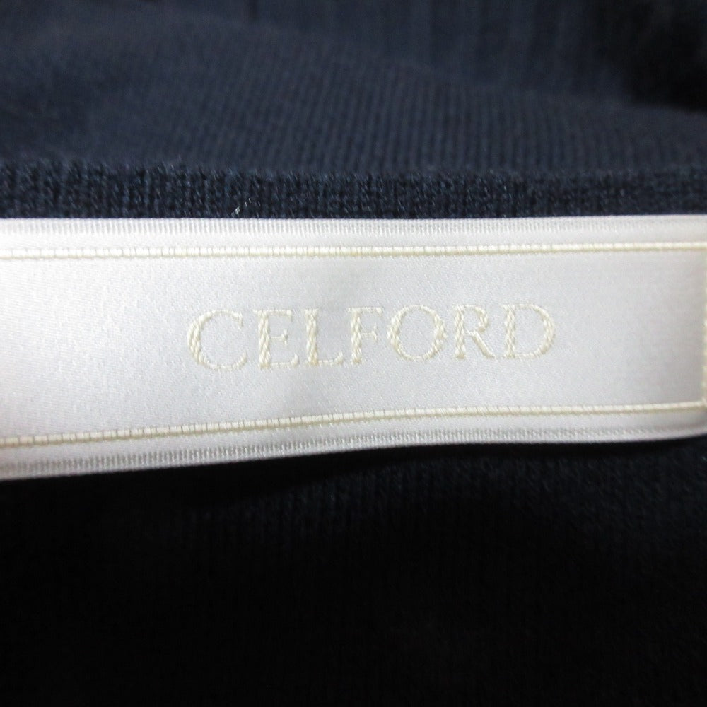 CELFORD プリーツ見えニットワンピース