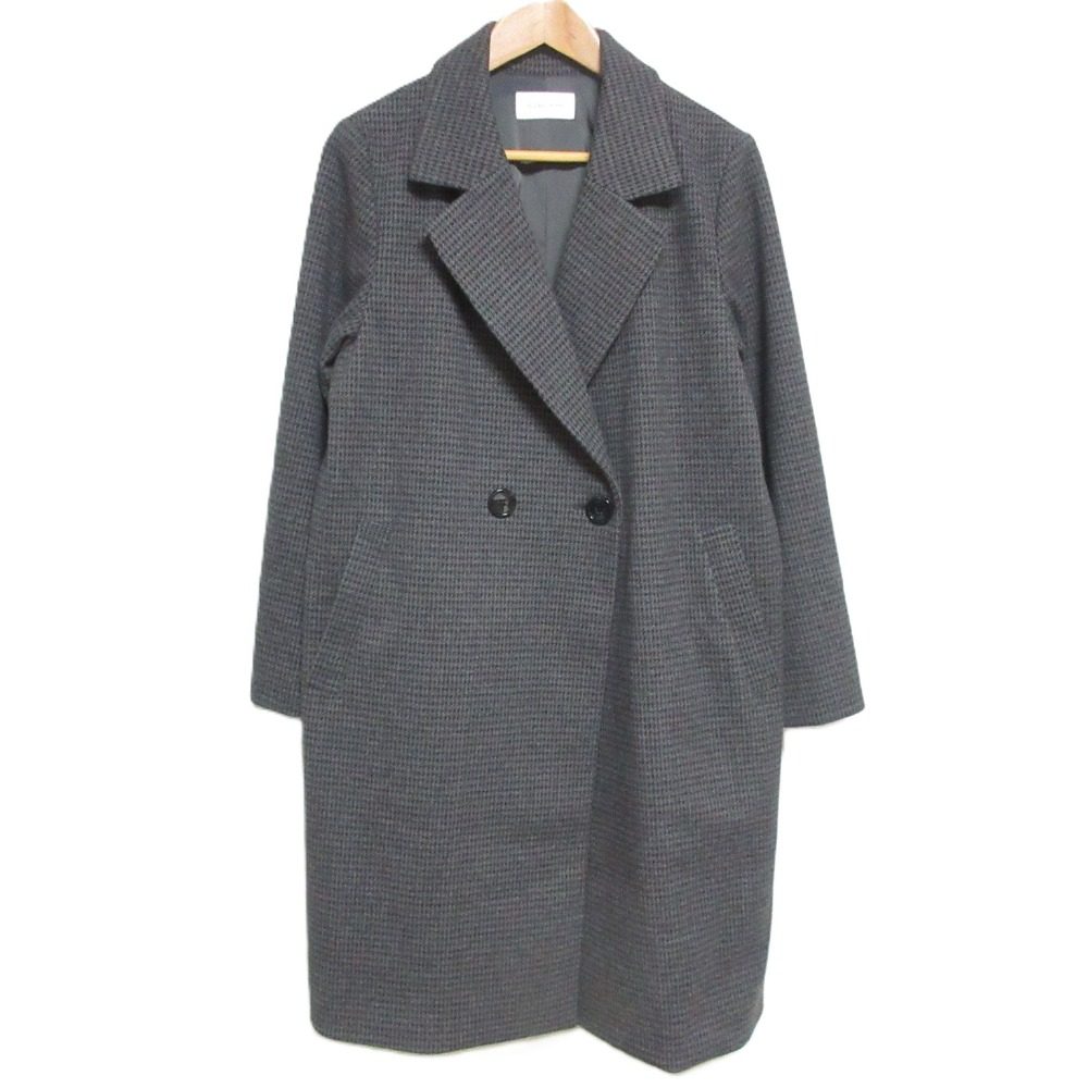 GLOBAL WORK ハウンドトゥース ストレッチ コート