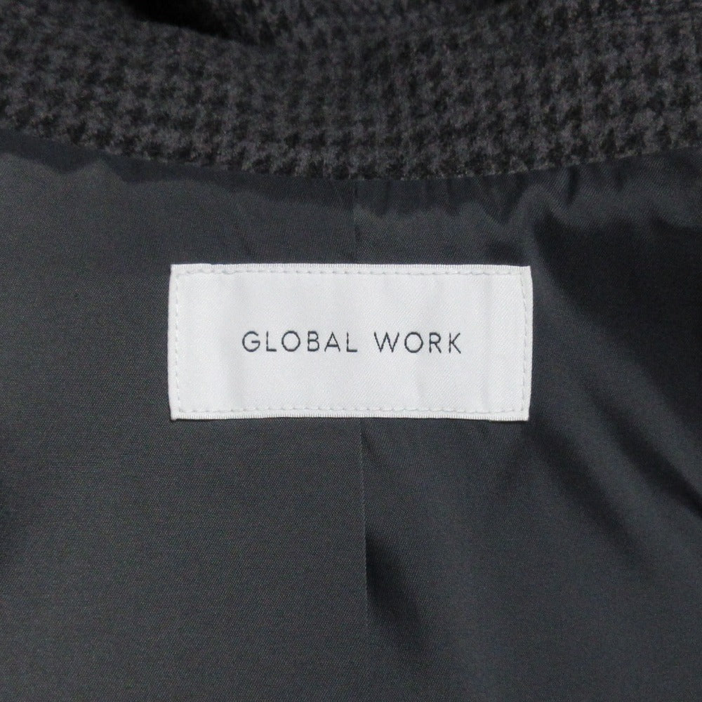 GLOBAL WORK ハウンドトゥース ストレッチ コート