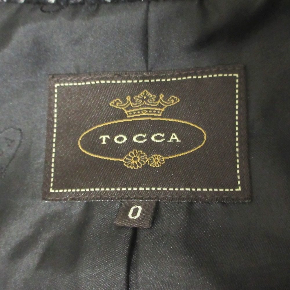 TOCCA バック リボン ツイード コート