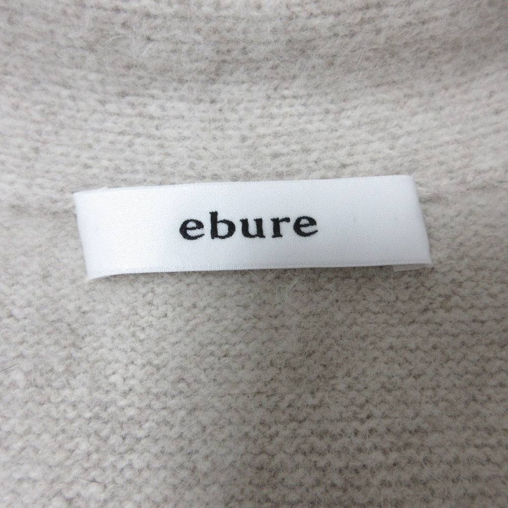 ebure シャギー フォックス シルク ブレンド ロング ニット ジレ