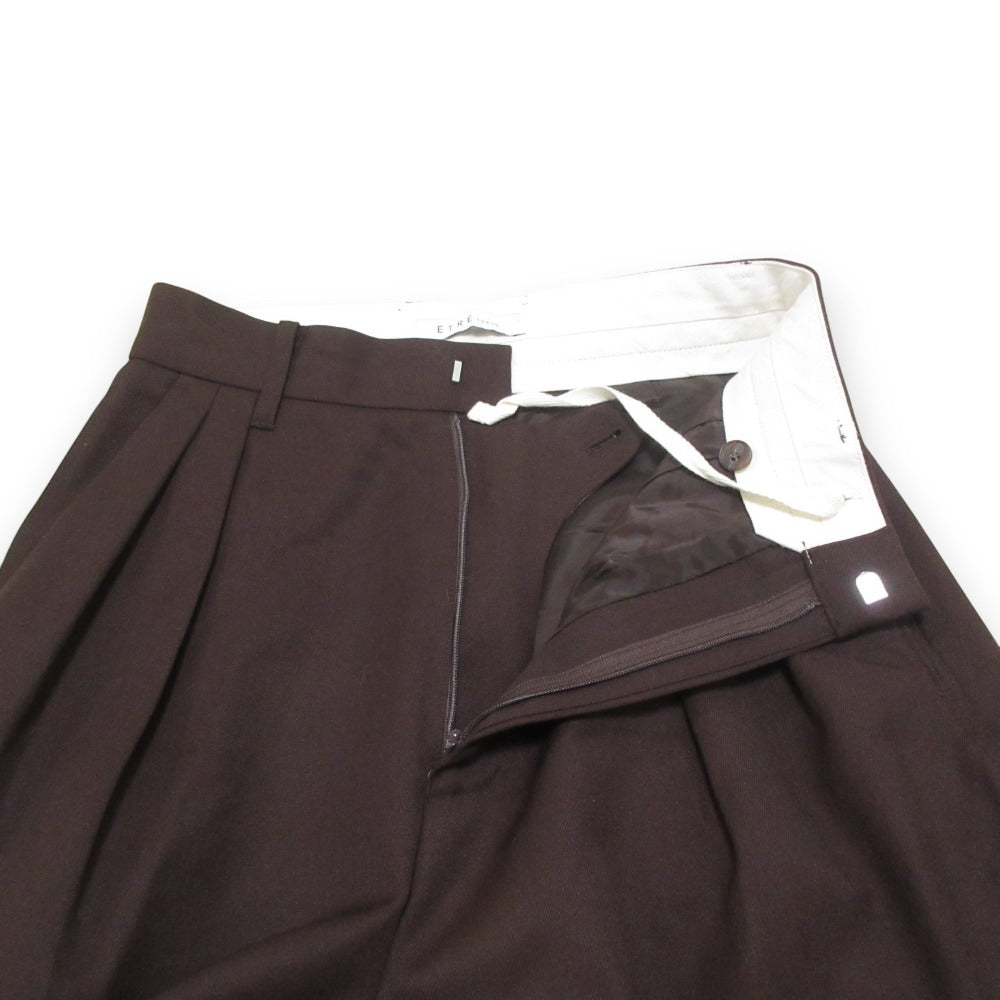 ETRE TOKYO 100% ウール ワーク ワイド パンツ