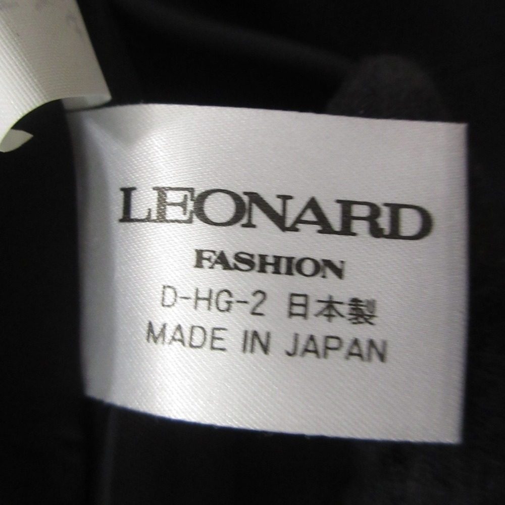 LEONARD シルク ノーカラー ジャケット