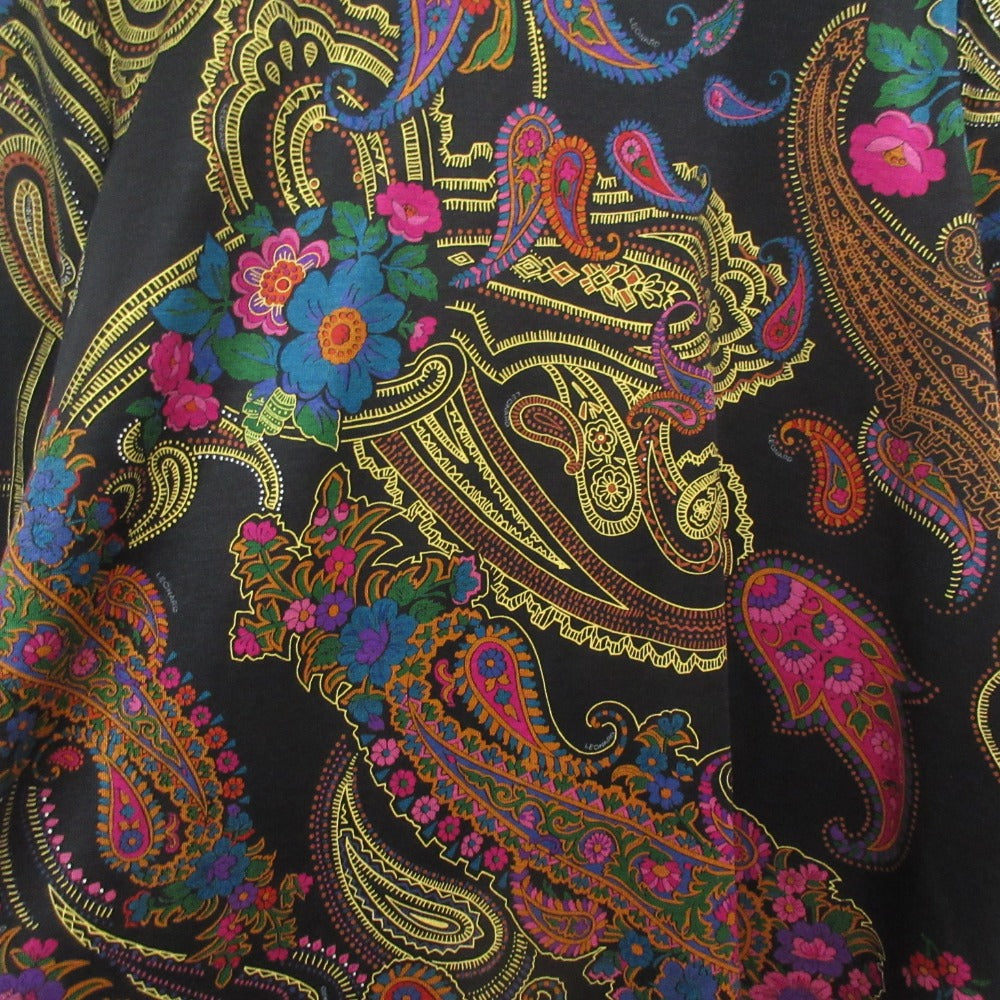 LEONARD シルク ノーカラー ジャケット