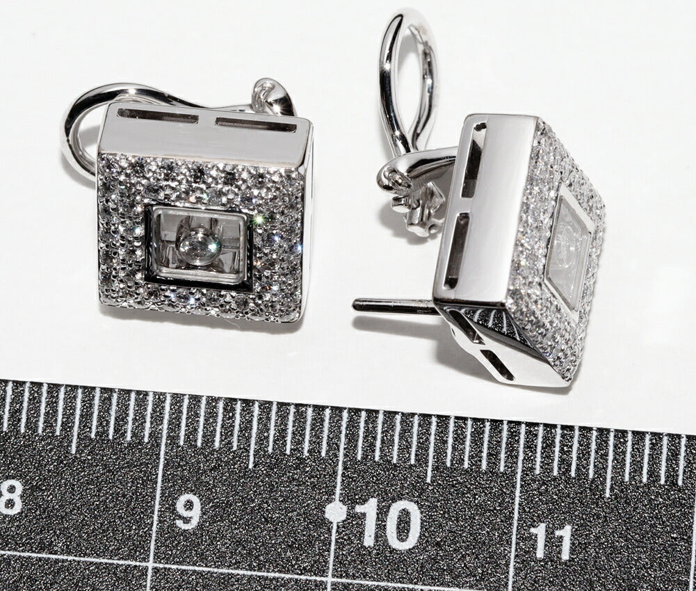 ショパール K18WG ハッピーダイヤモンドピアス 84/2618-20