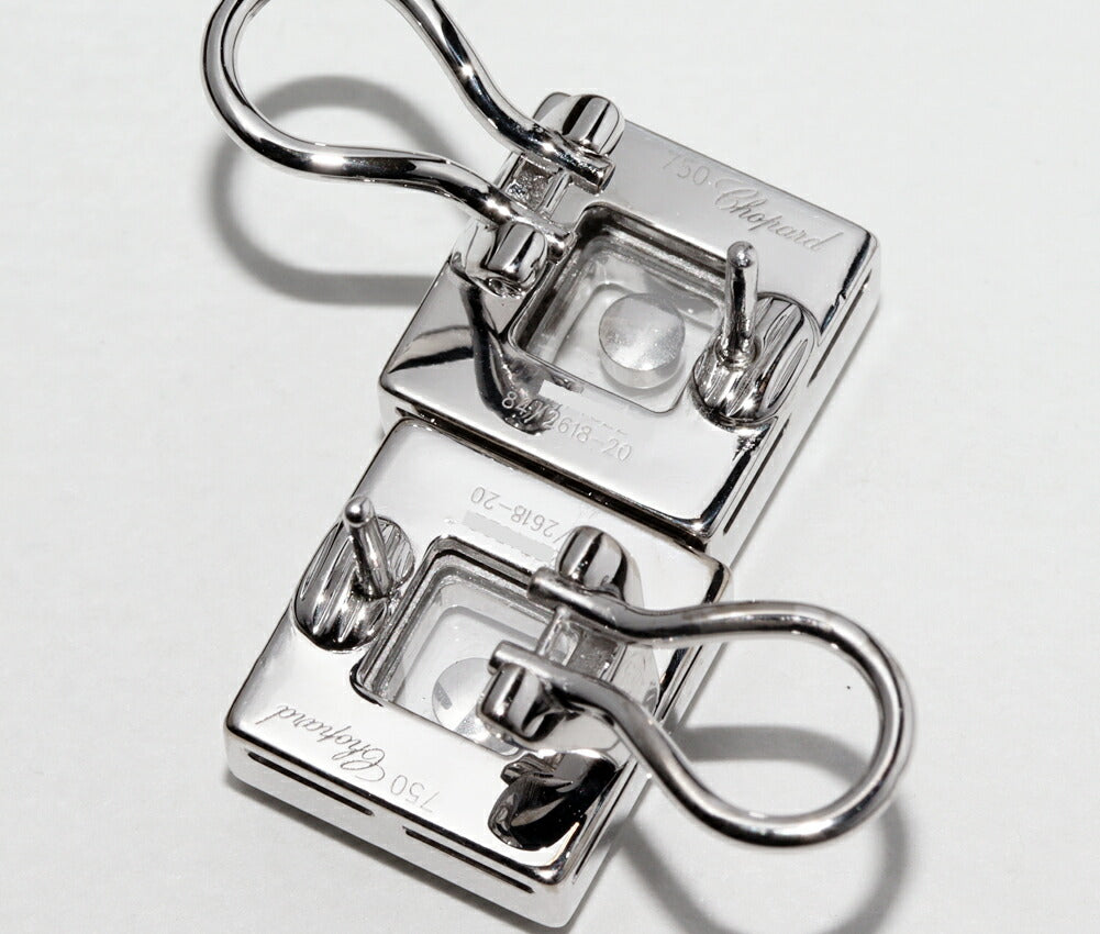 ショパール K18WG ハッピーダイヤモンドピアス 84/2618-20