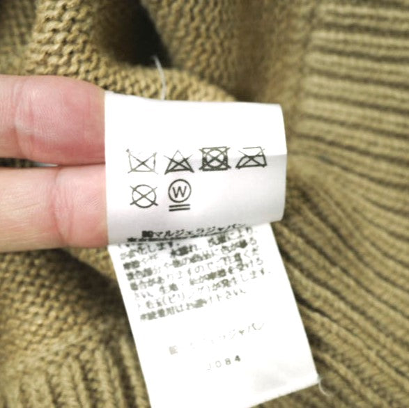 メゾンマルジェラ Elbow Patch Crew Neck Sweater コットンリネンウール ニット