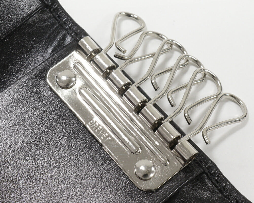 プラダ Vitello Box 6 キーケース カーフ ネロ M25U