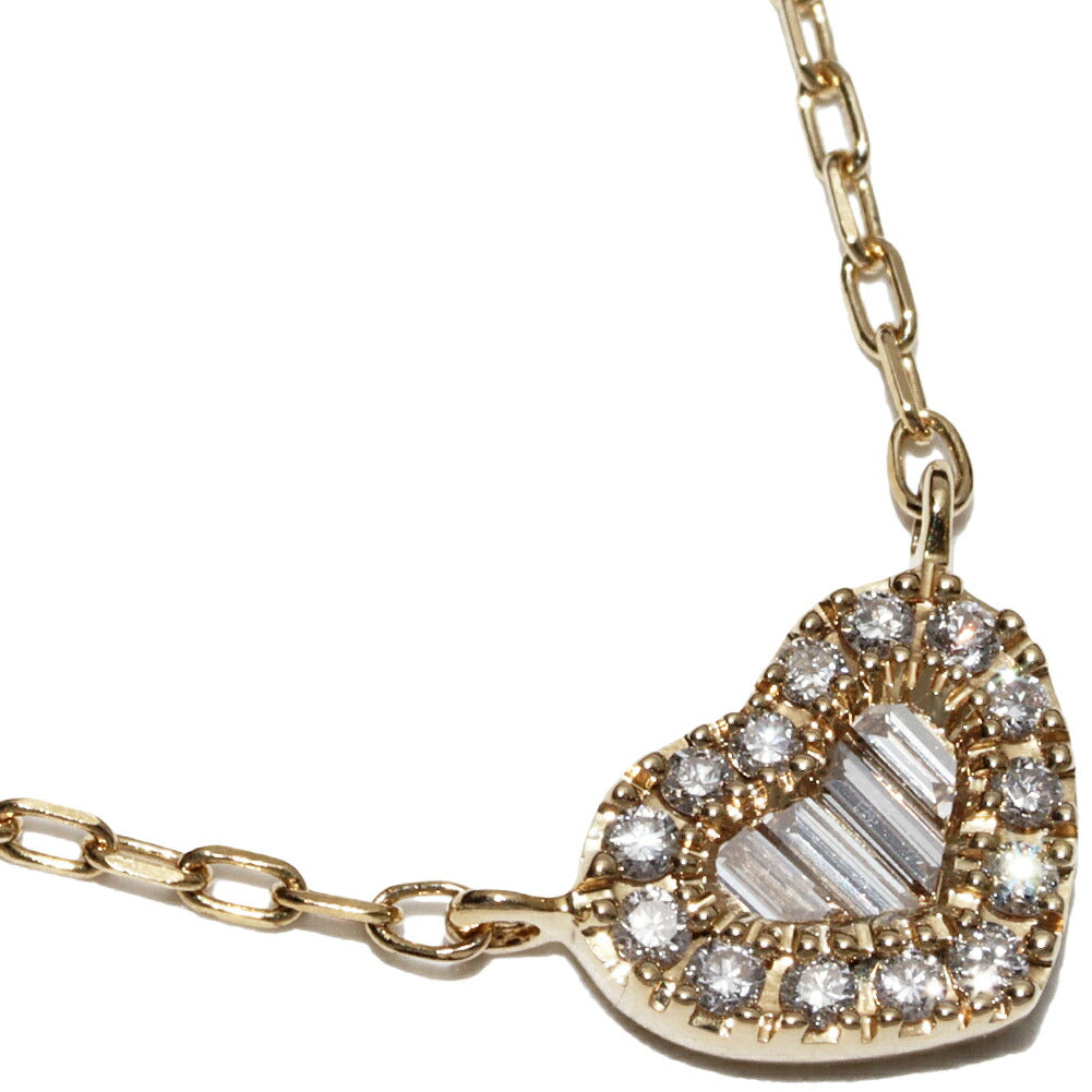Bellesiora K18YG ハート ペンダント ネックレス
