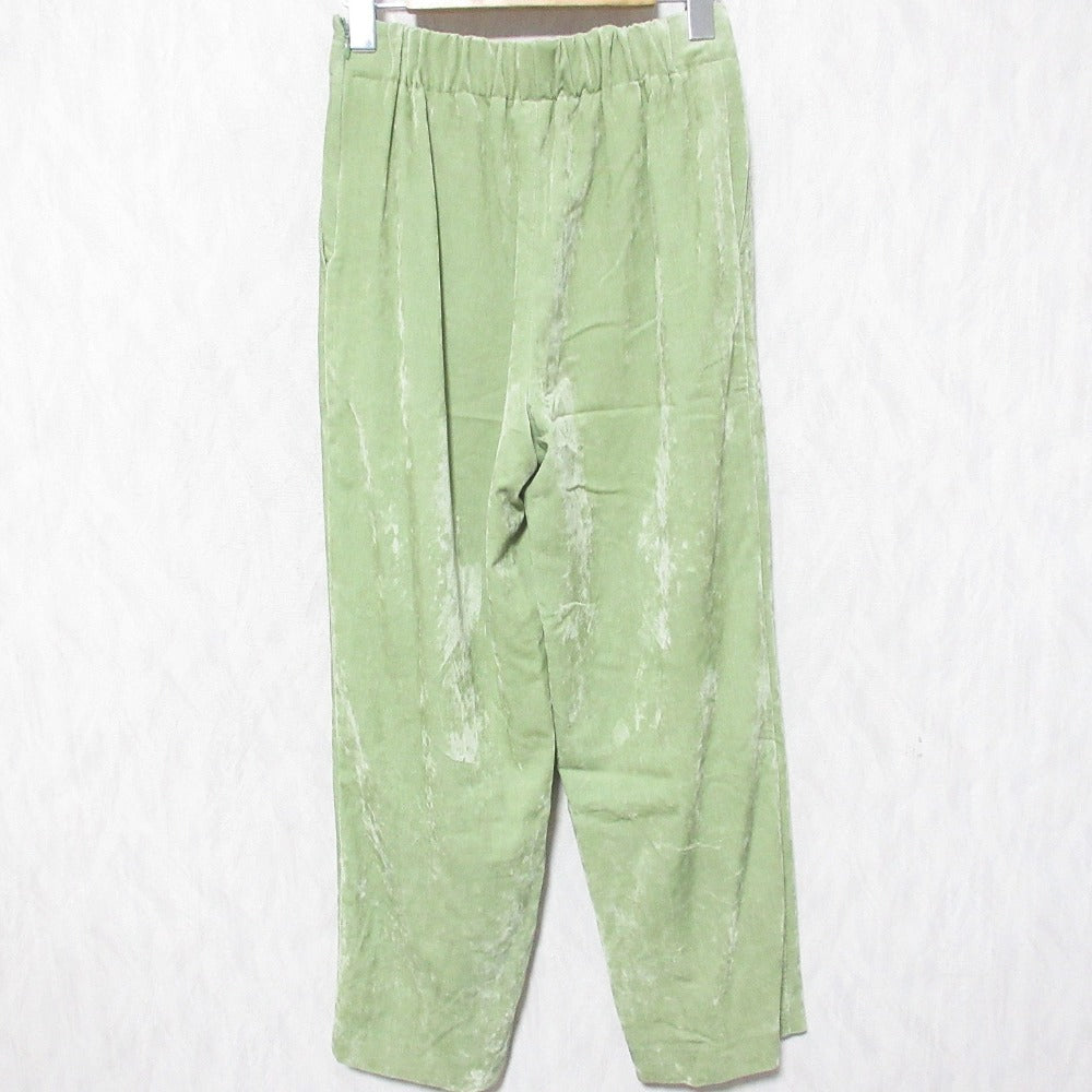 MACPHEE ストレッチ ベルベット ストレート パンツ