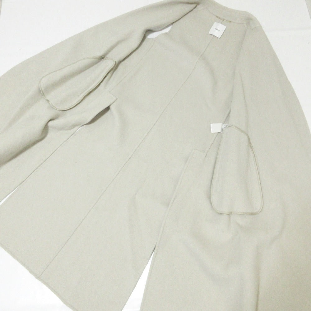 ebure ウール リバー ダブル フェイス ロング ジレ ベスト