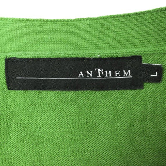 anThem NOTE ロゴ コットン ニット カーディガン