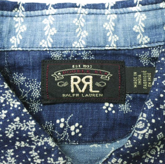 RRL バンダナ パッチワーク リネン トップ