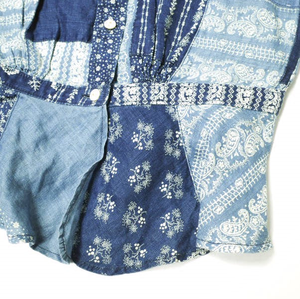 RRL バンダナ パッチワーク リネン トップ
