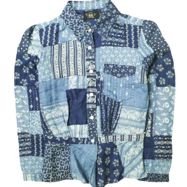 RRL バンダナ パッチワーク リネン トップ