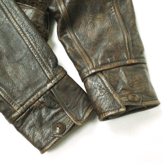 ダブルアールエル シアリング&レザー ジャケット