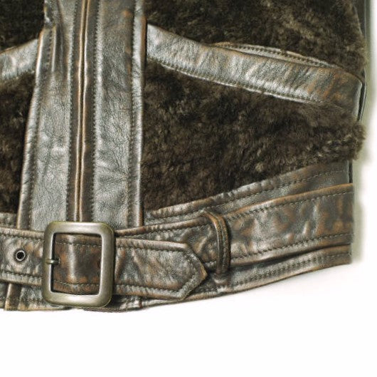 ダブルアールエル シアリング&レザー ジャケット