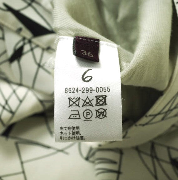 6ROKUBEAUTY&YOUTHUNITEDARROWS LINE PRINT ポリエステルスカート