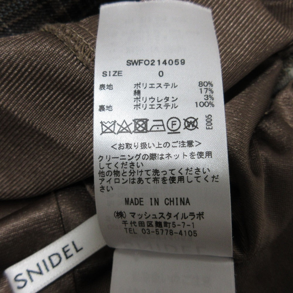 スナイデル チェック ストレッチ ロング ドレス