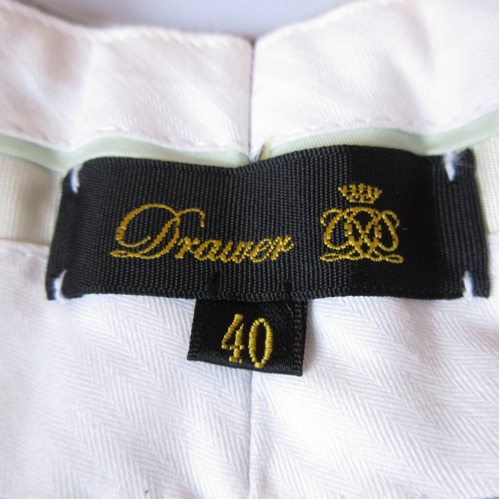Drawer サイド ライン クロップド ワイド パンツ