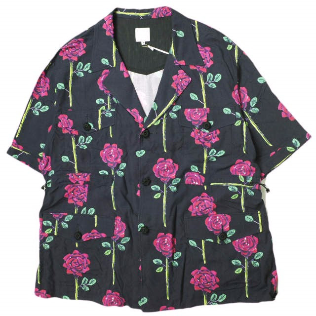 SASQUATCHfabrix. ROSE SAFARI 半袖 レーヨン シャツ