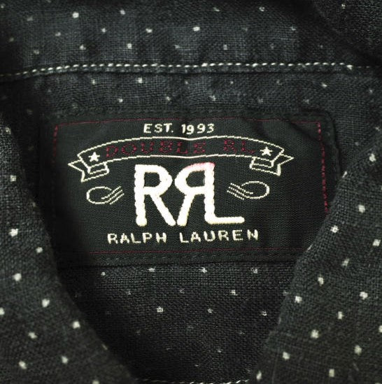 RRL ポルカ ドット リネン プルオーバー シャツ