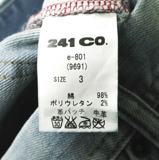 イージーンズ SEA HORSE SLIM 綿 ストレッチデニムパンツ