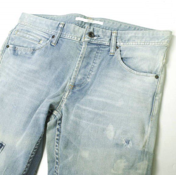 イージーンズ SEA HORSE SLIM 綿 ストレッチデニムパンツ