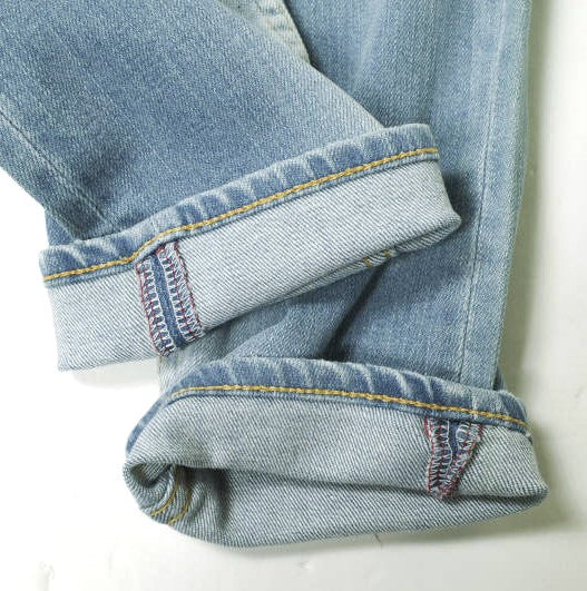 イージーンズ SEA HORSE SLIM 綿 ストレッチデニムパンツ