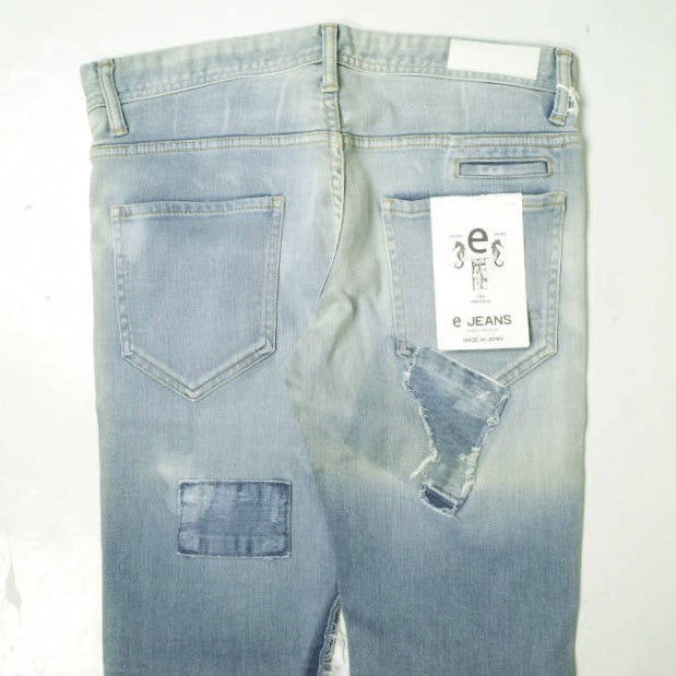 イージーンズ SEA HORSE SLIM 綿 ストレッチデニムパンツ