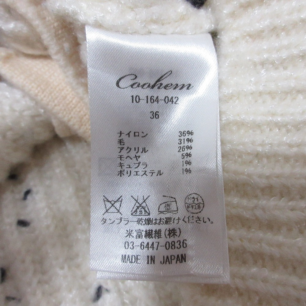 Coohem ドット モヘア ブレンド ニット カーディガン