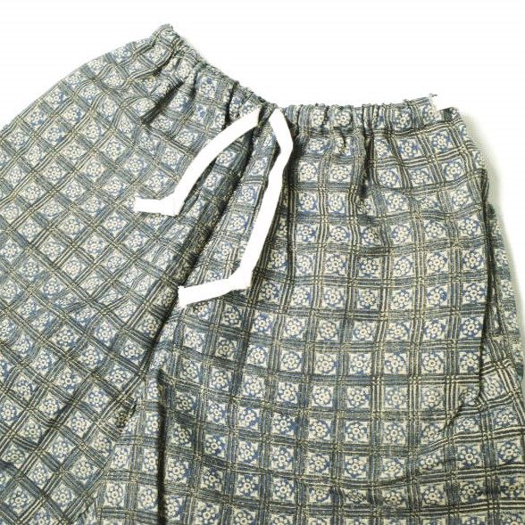 ケネスフィールド EZ Shorts II Block Print コットンリネンショーツ 限定