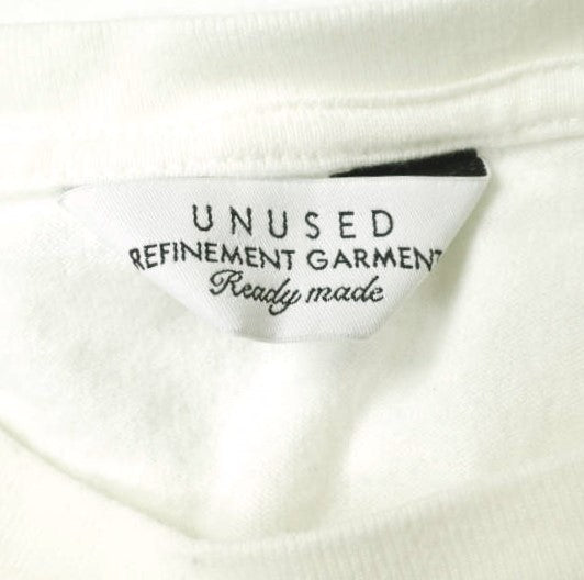 UNUSED パネル ボーダー 長袖 Tシャツ コットン トップ