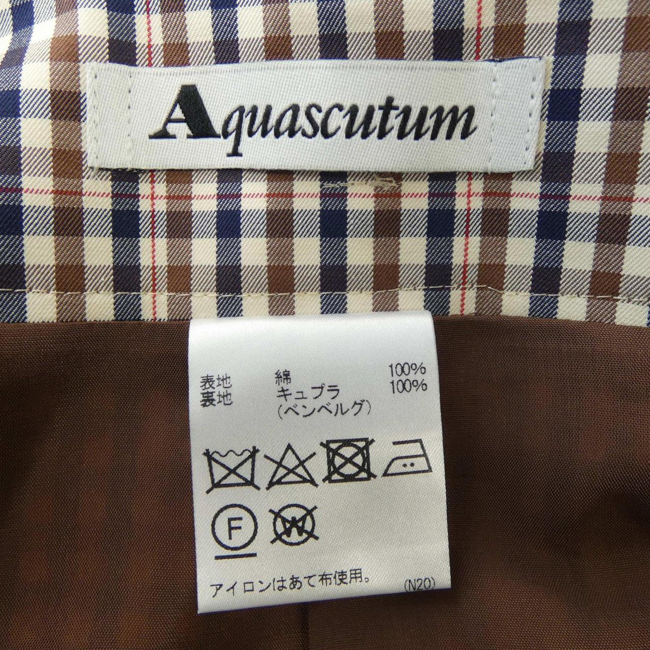 アクアスキュータム チェックウールスカート