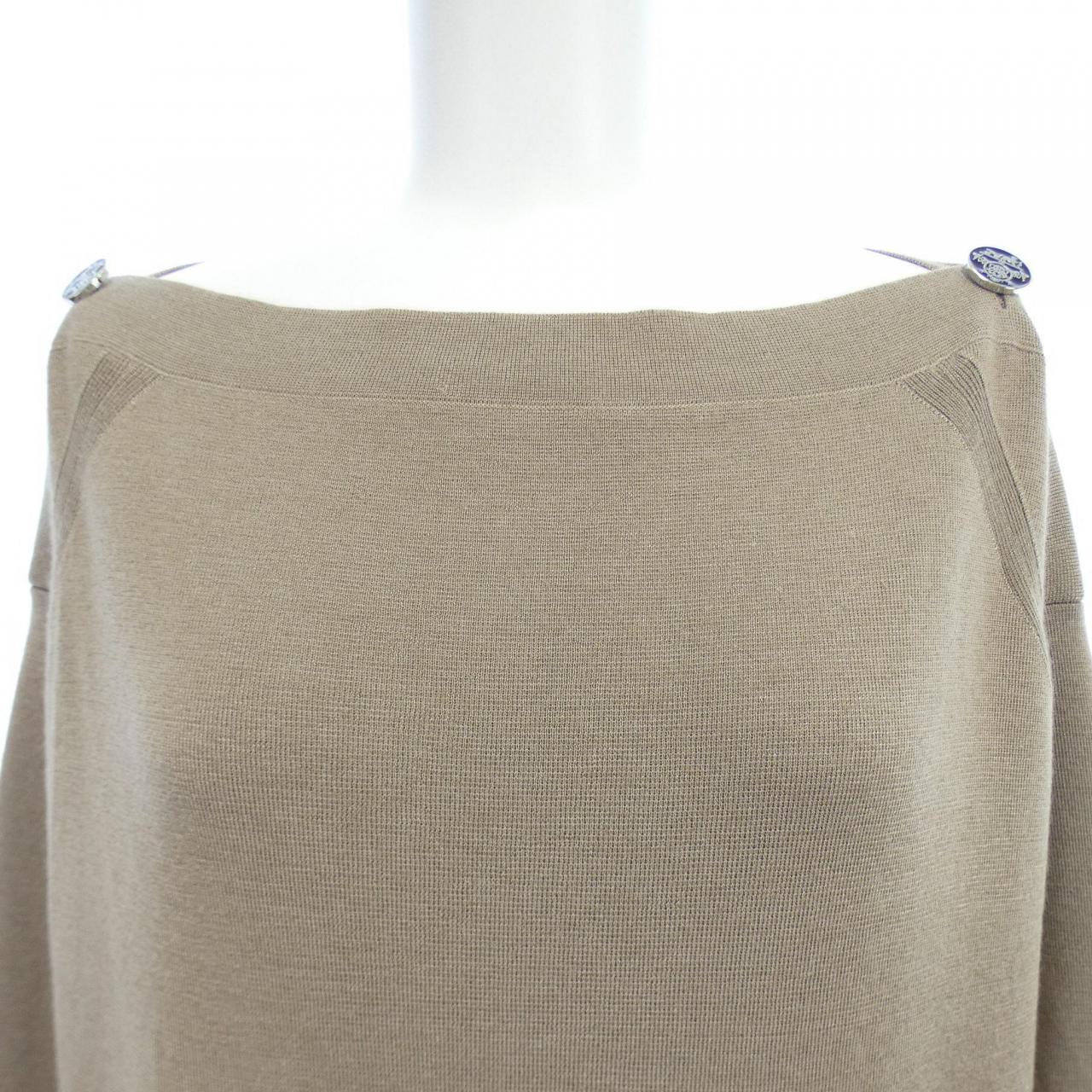エルメス 3H2515D6 シルクカシミヤワンピース 36