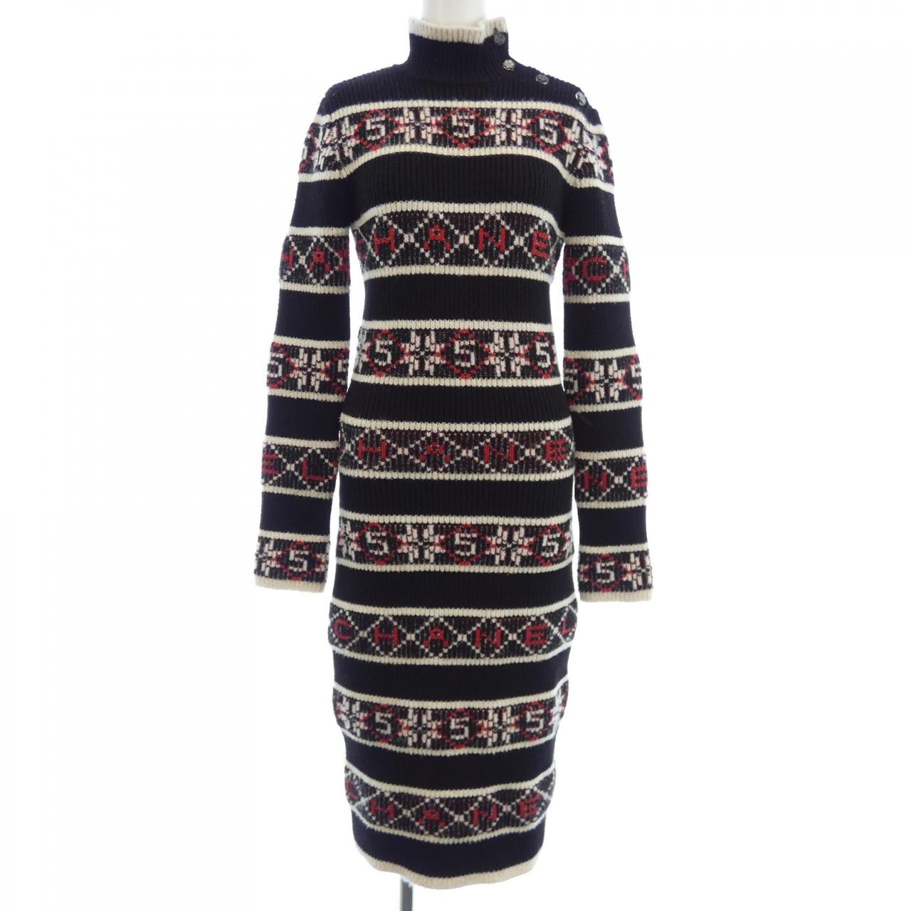 シャネル P62547K48021 カシミア ドレス