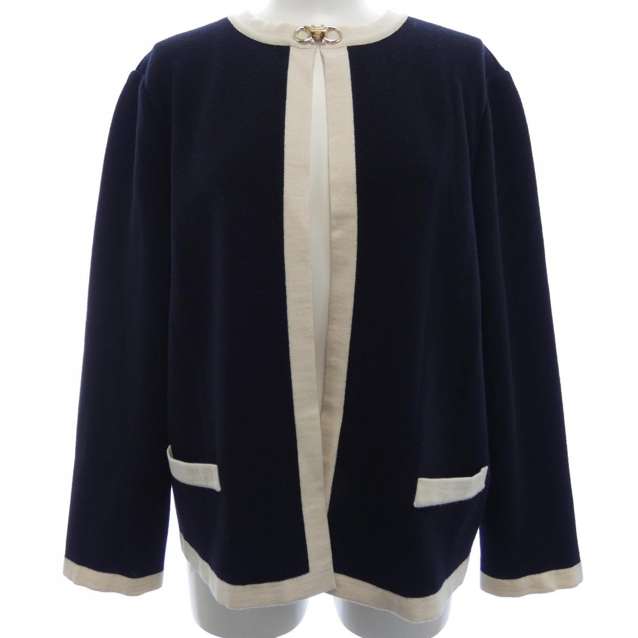 サルヴァトーレ フェラガモ ウール カーディガン