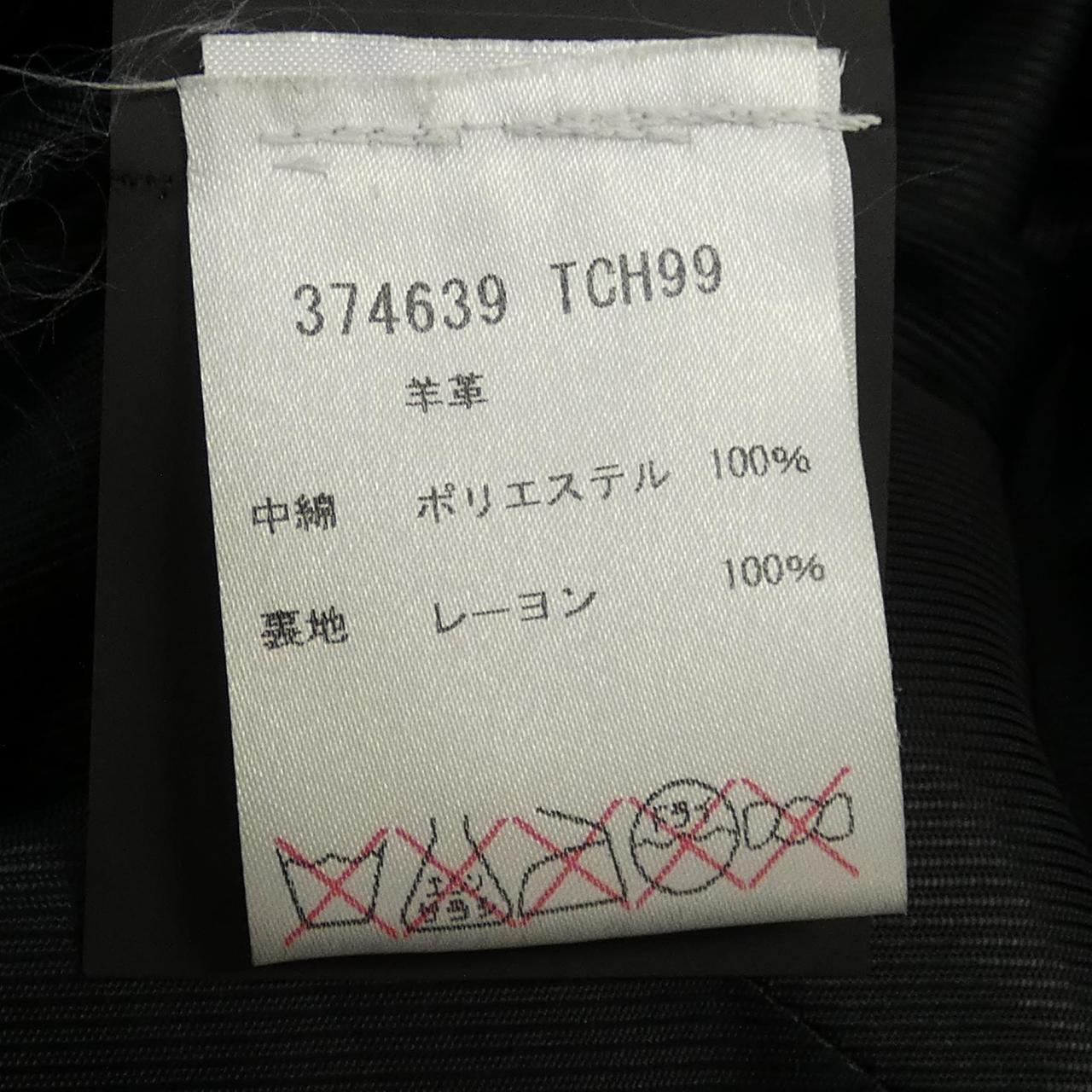 バレンシアガ レザーライダースジャケット