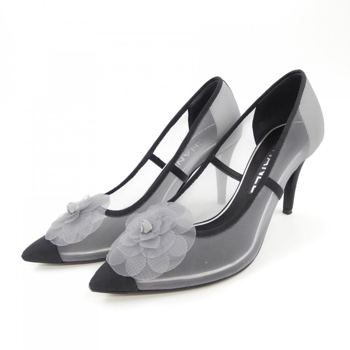 シャネル メッシュ グログラン パンプス