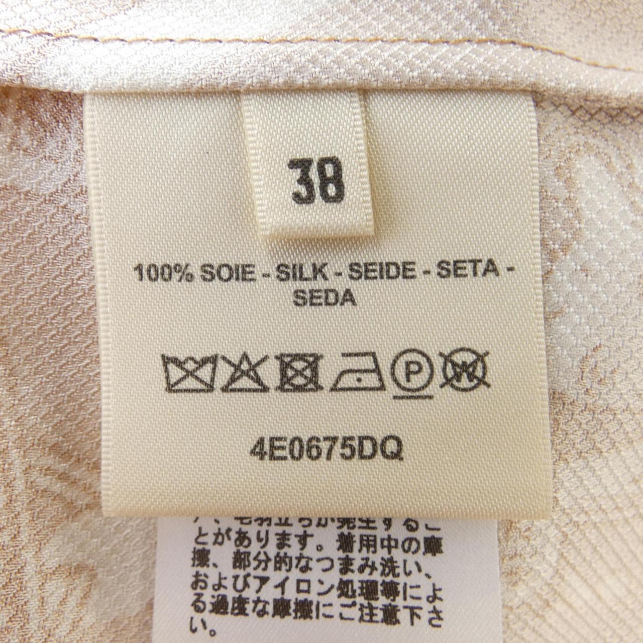 エルメス 4E0675DQ シルクワンピース 38