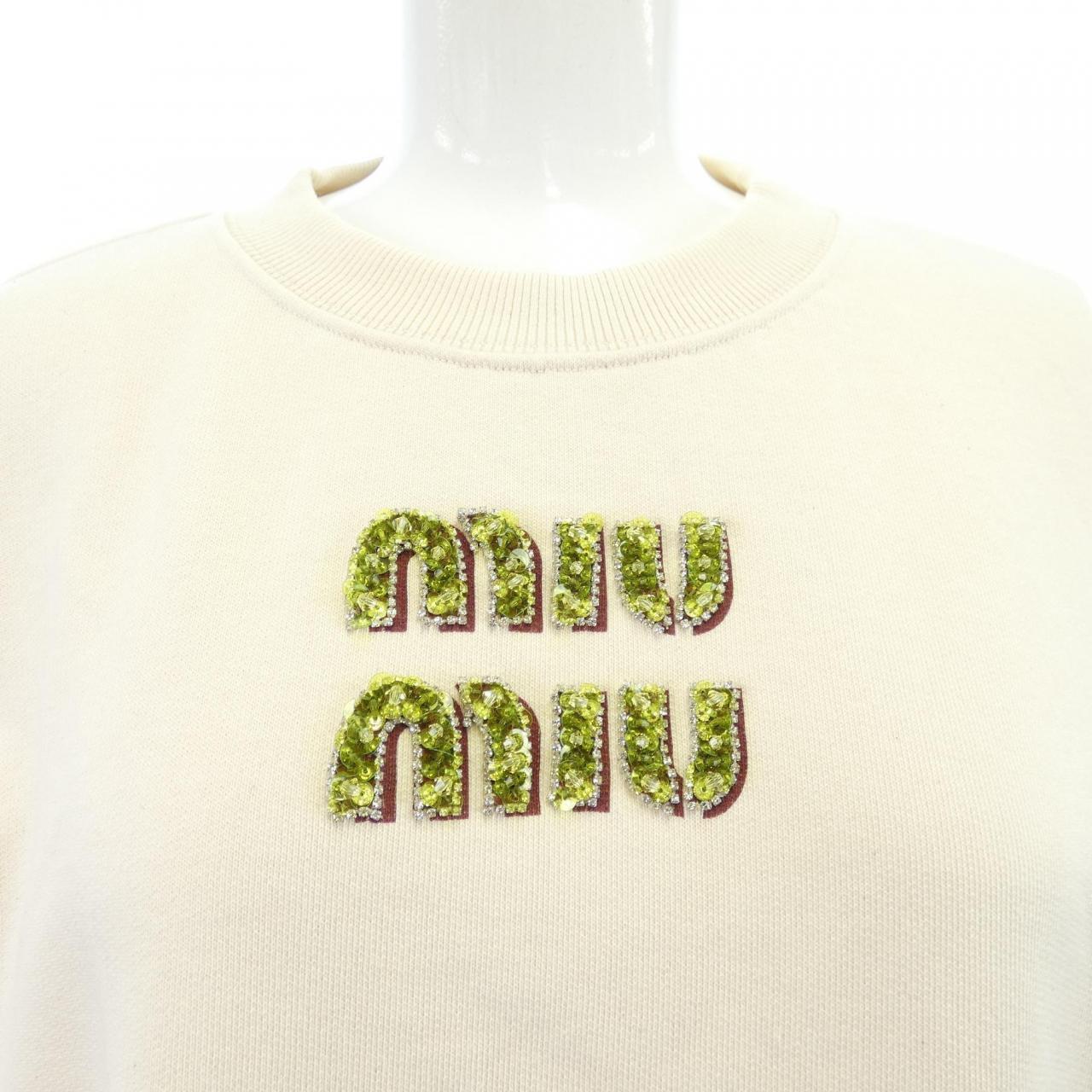 ミュウミュウ 刺繍ロゴ スウェットシャツ