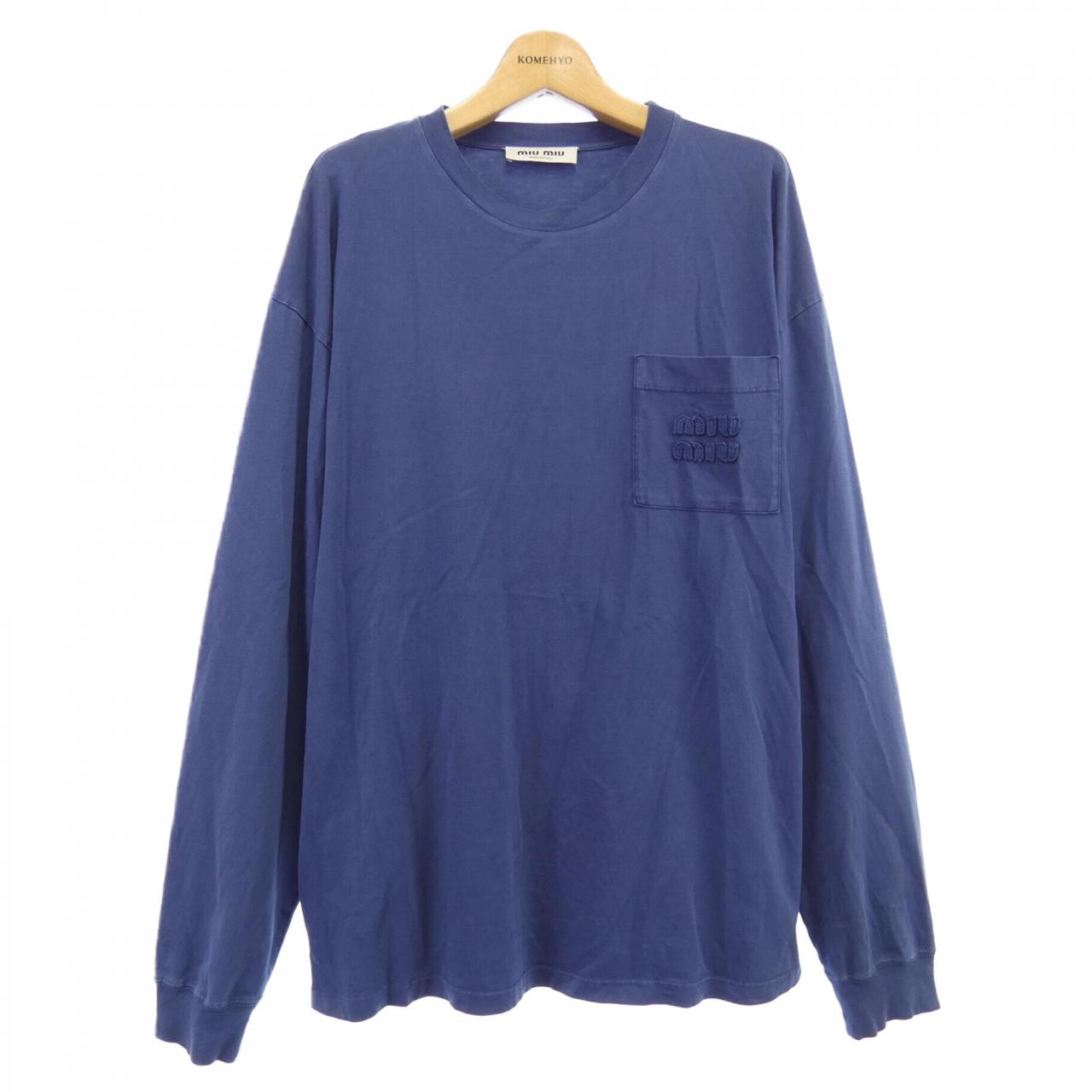 ミュウミュウ ガーメントダイジャージー Tシャツ