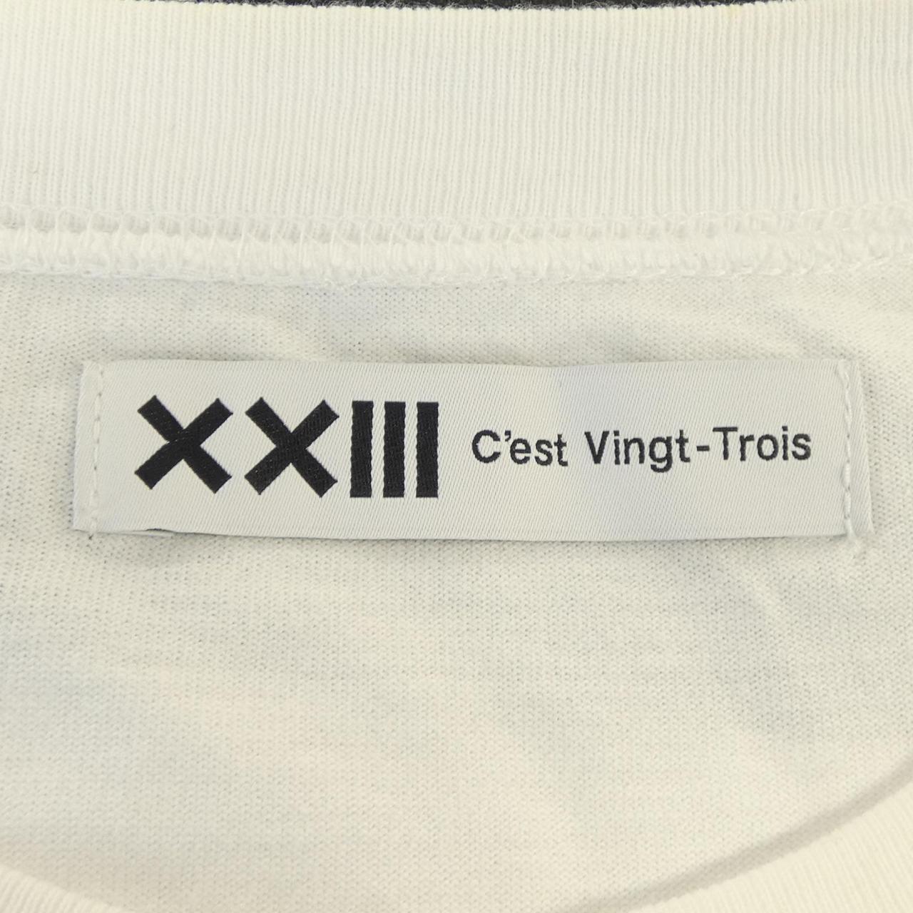 XXIII C'EST VINGT-TR コットンTシャツ