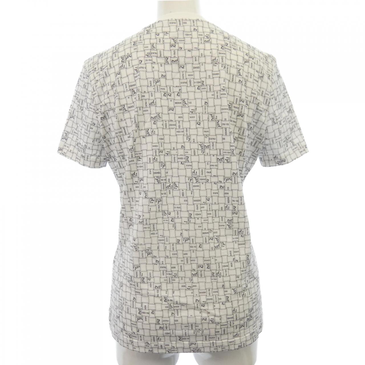 エルメス ボルデュックオカレ Tシャツ コットン Tシャツ 36