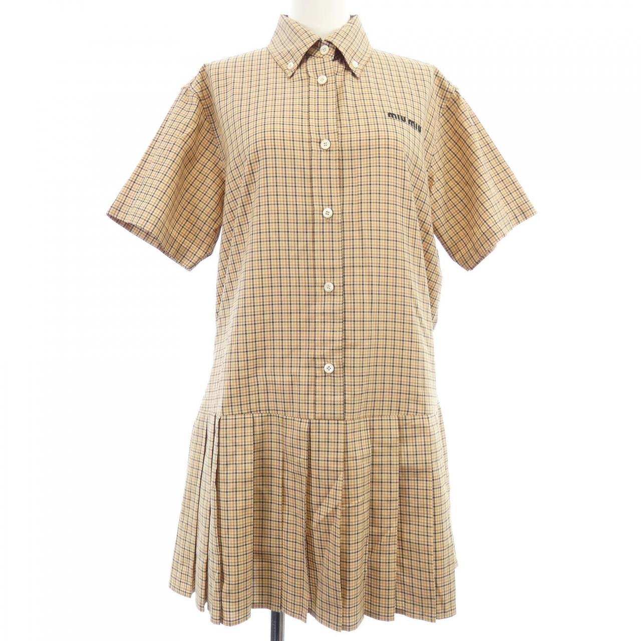 ミュウミュウ POPLIN DRESS ポプリンワンピース