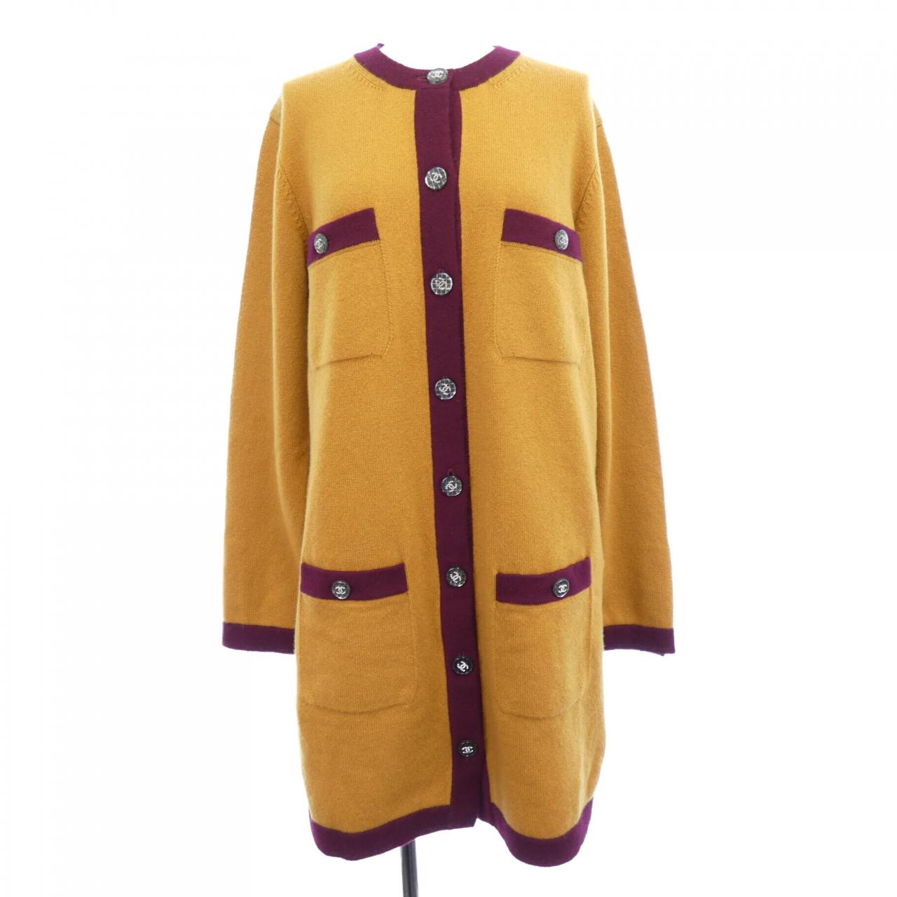 シャネル カシミヤ100%ロングカーディガン