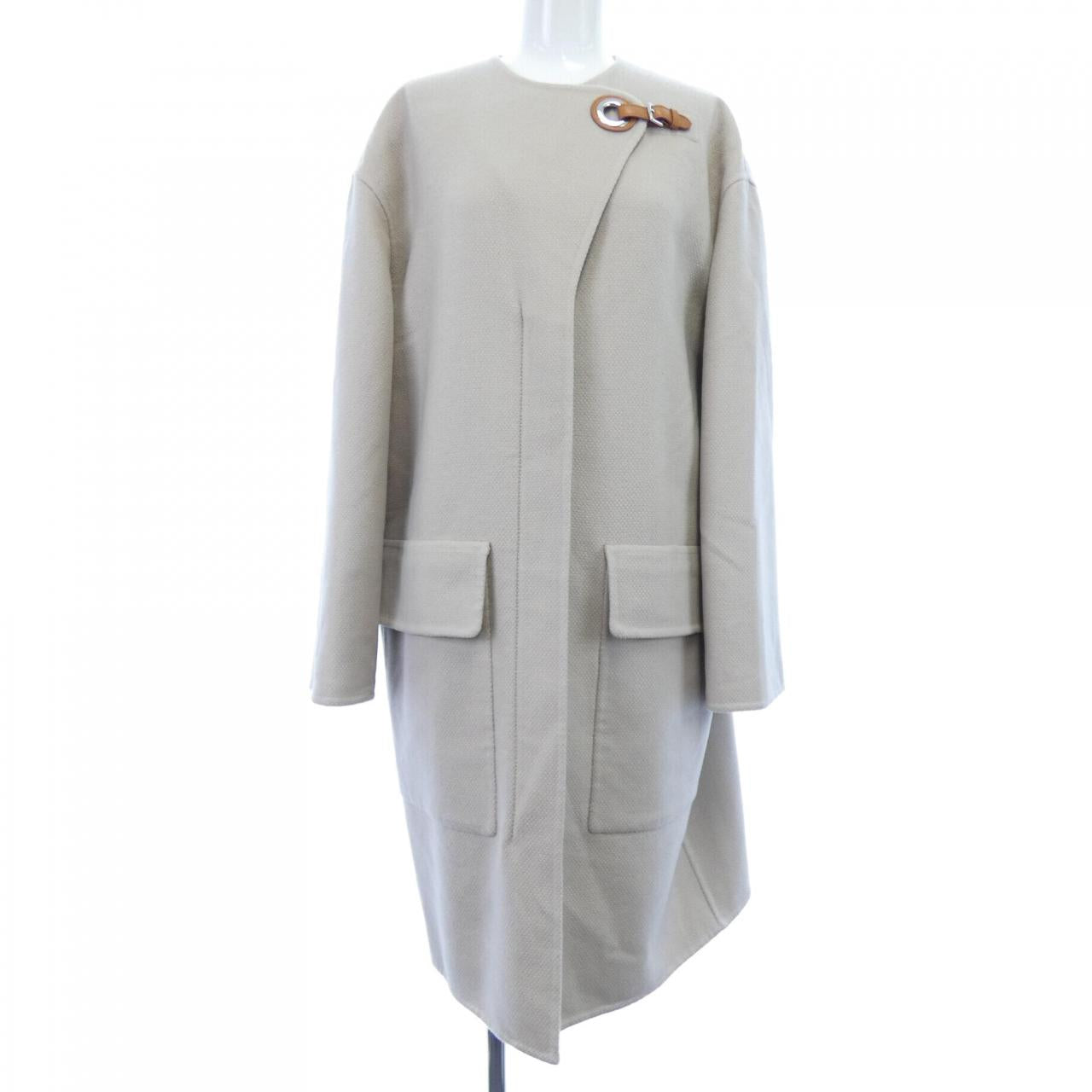 エルメス アイレットスクラプ カシミアコート