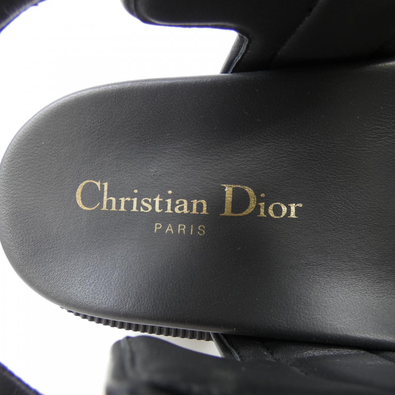 クリスチャンディオール DIORACT ディオールオブリークエンブロイダリーコットン サンダル